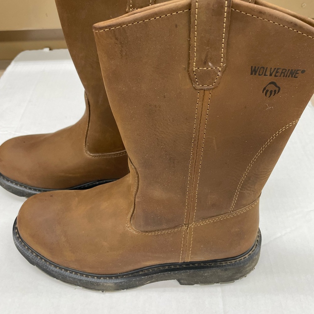 Wolverine Tan Leather Work Boots